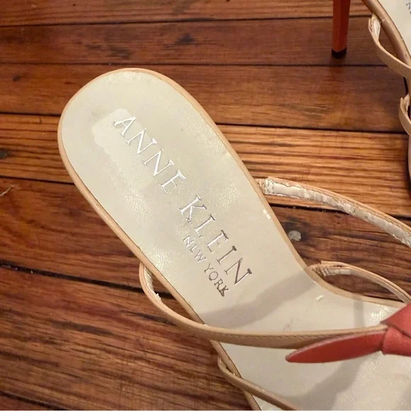 *New Vintage* y2k Anne Klein Strappy Leather Heels - Picture 4 of 8